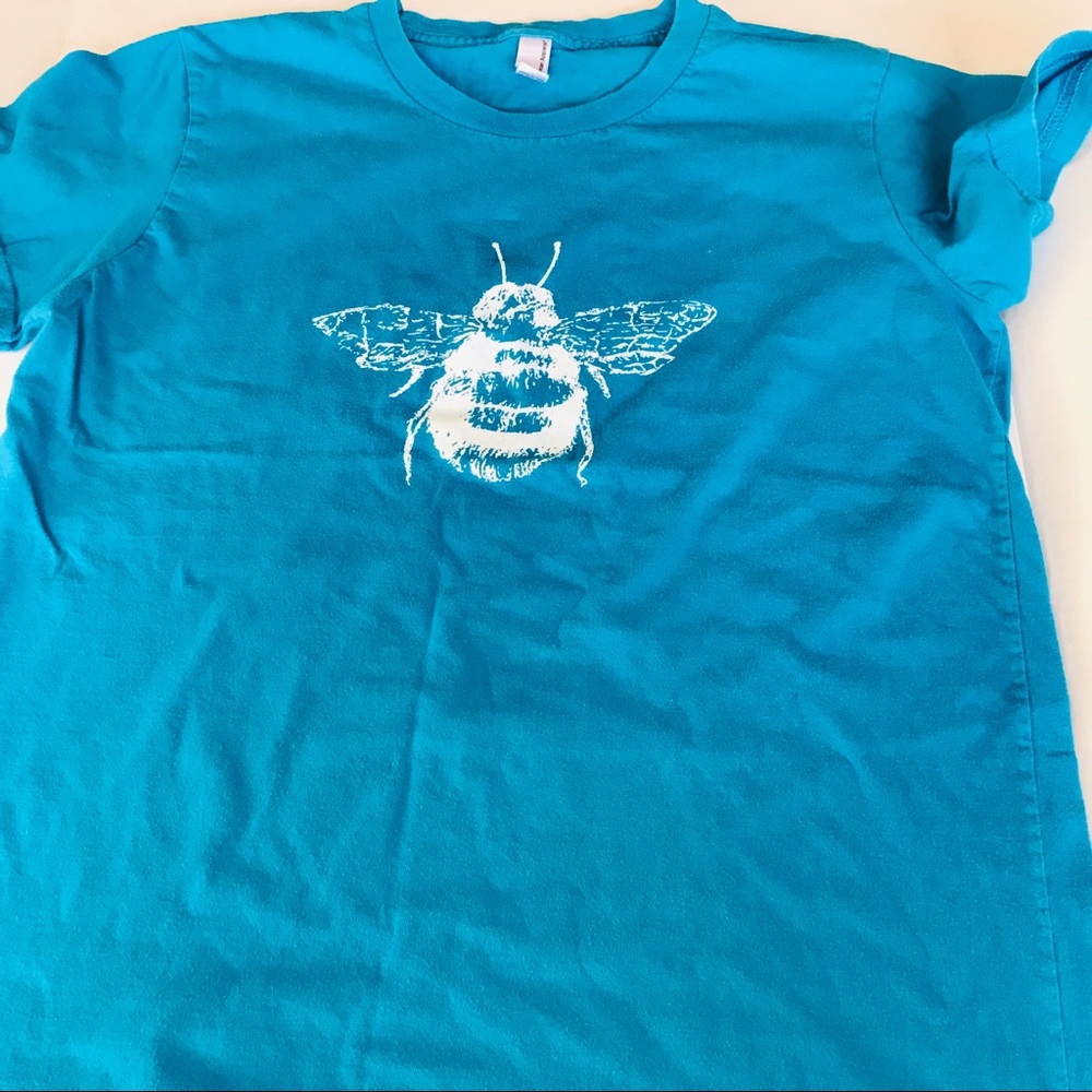 American Apparel blue bee tee